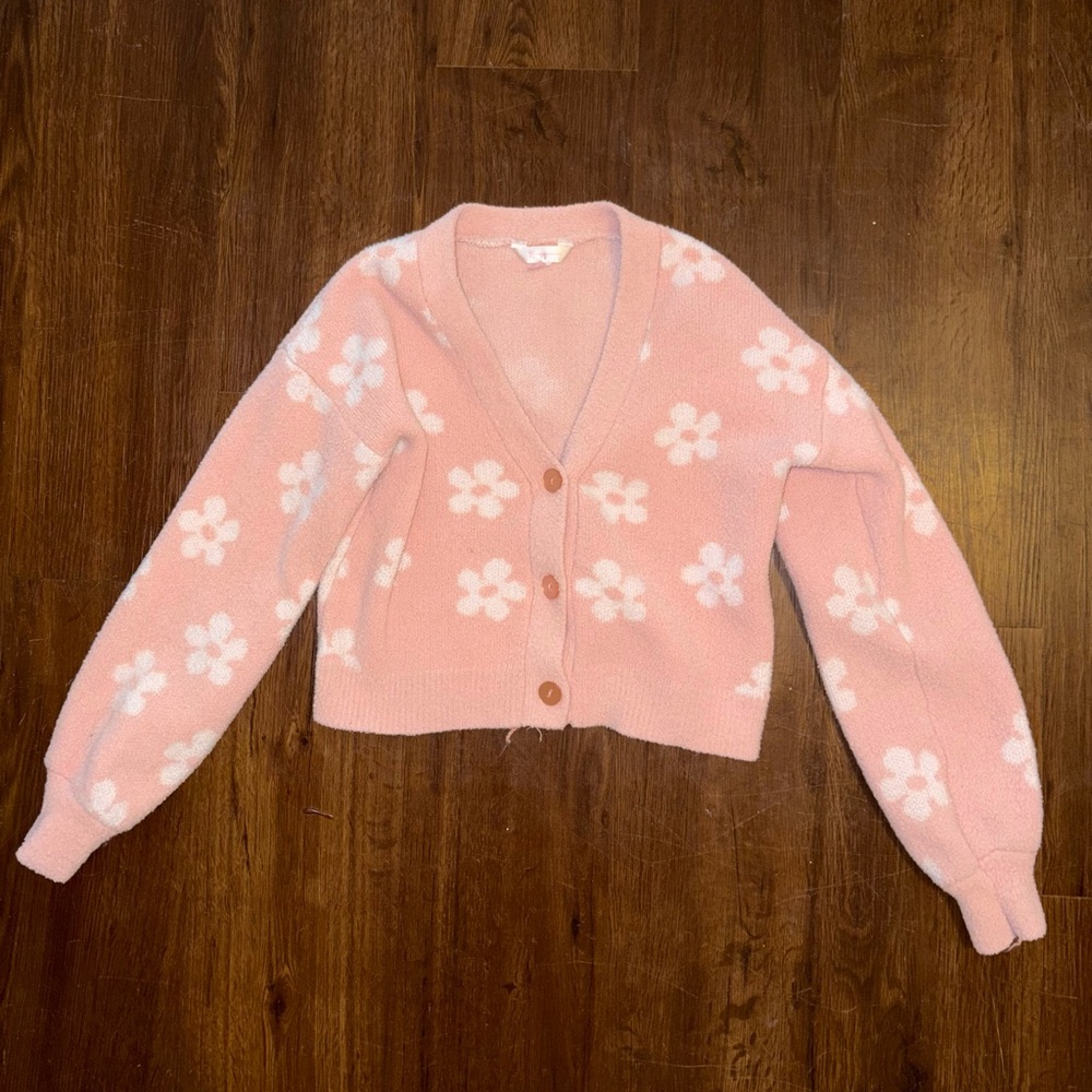 No Boundaries Pink Floral Cardigan